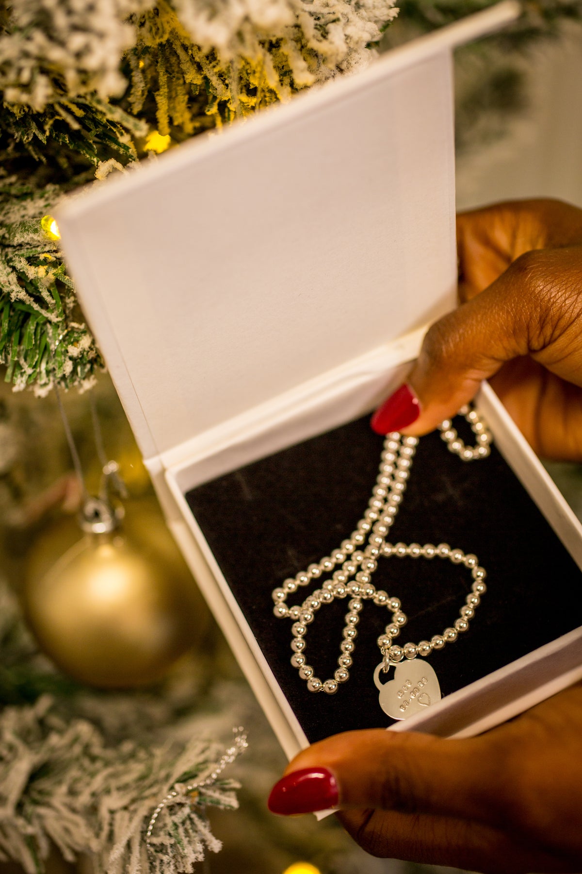 Dear Necklace | Personalised Sterling Silver Bead Necklace