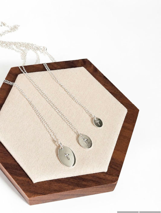 Cross Disc Necklace