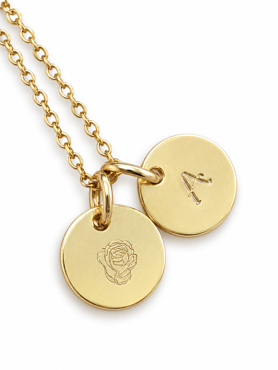 Initial & Birth Flower Necklace