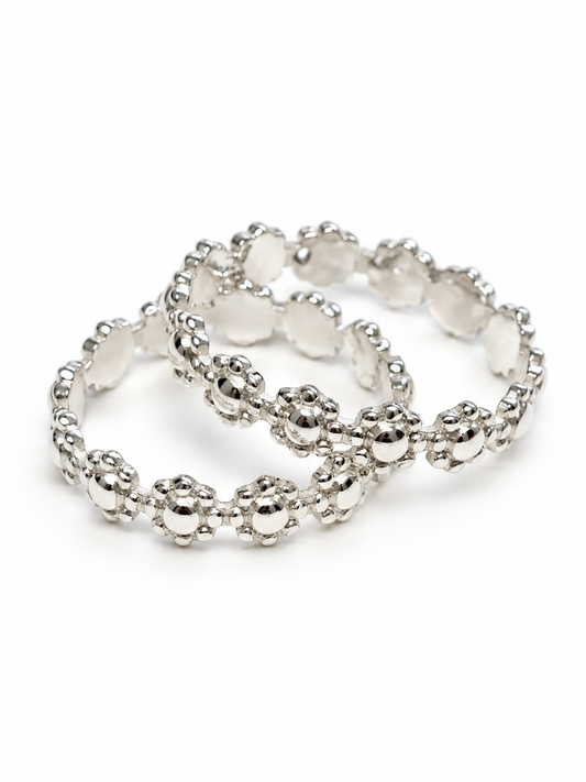Daisy Ring |Sterling Silver Floral Band