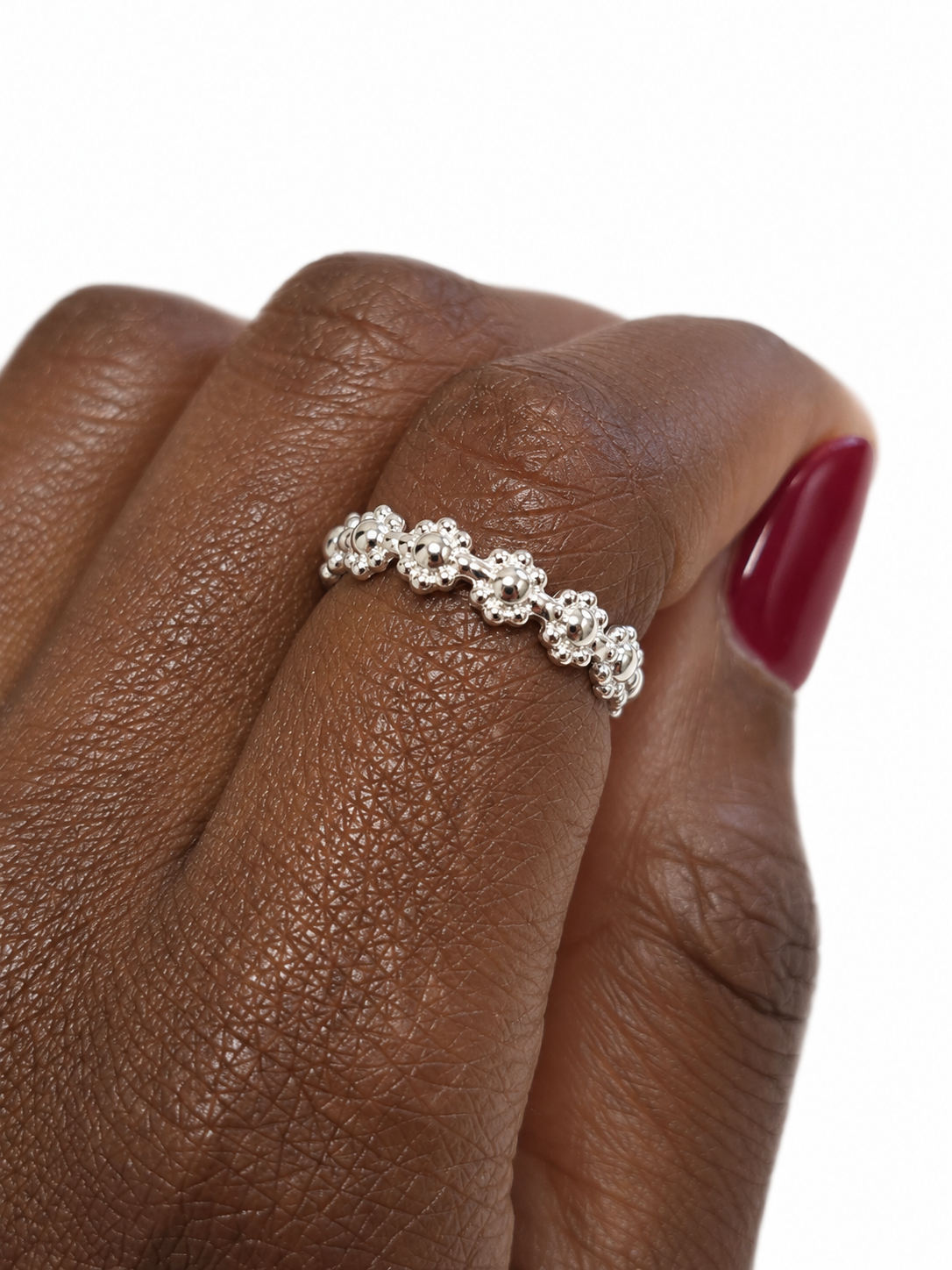 Daisy Ring |Sterling Silver Floral Band